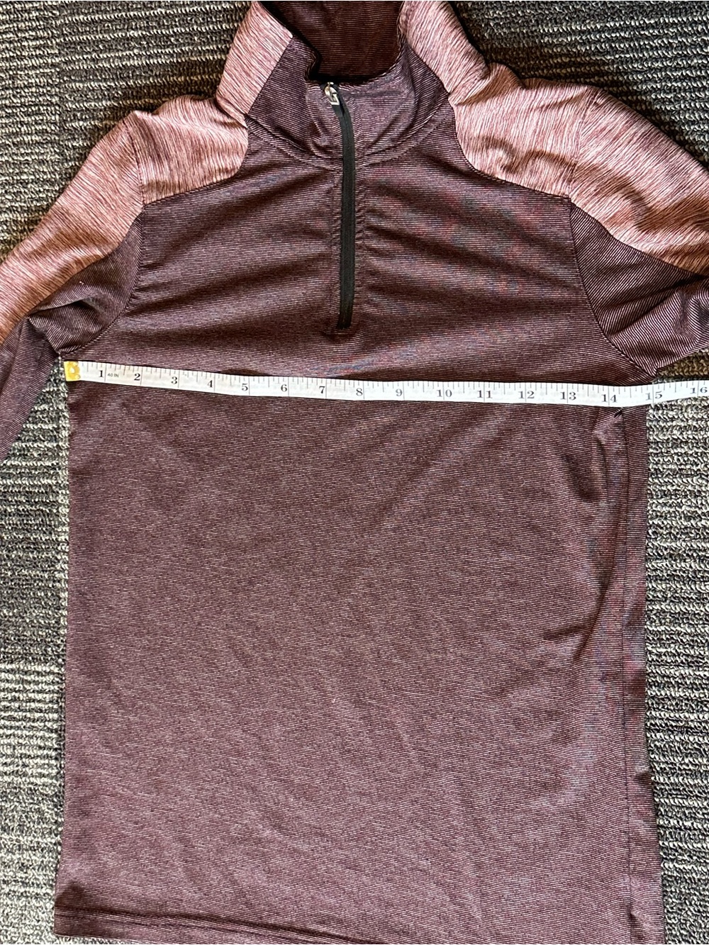 Kids Champion Long Sleeve Half-Zip Top in Heather Plum and Mauve | SIZE KIDS M - Picture 7 of 7
